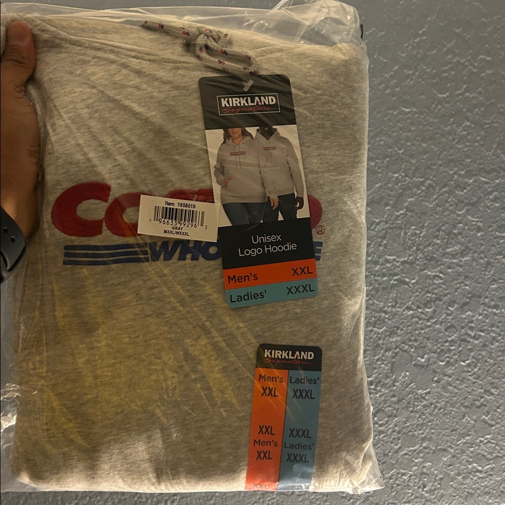 NWT Kirkland Signature Unisex COSTCO WHOLESALE Logo Hoodie, Men size XXL - Picture 2 of 8